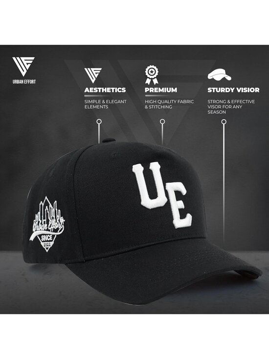 Unisex Black Vintage Trucker Hat Baseball Snapback Closure Cap for Outdoors main image 3
